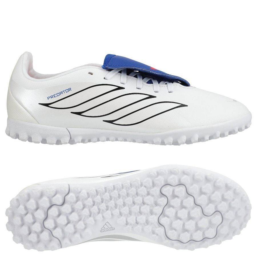 adidas Predator Club Fold-over Tongue TF Icon Takeover - Vit/Silver/Royal Blå Barn - Turf (TF) - ['Vit'] (35½)