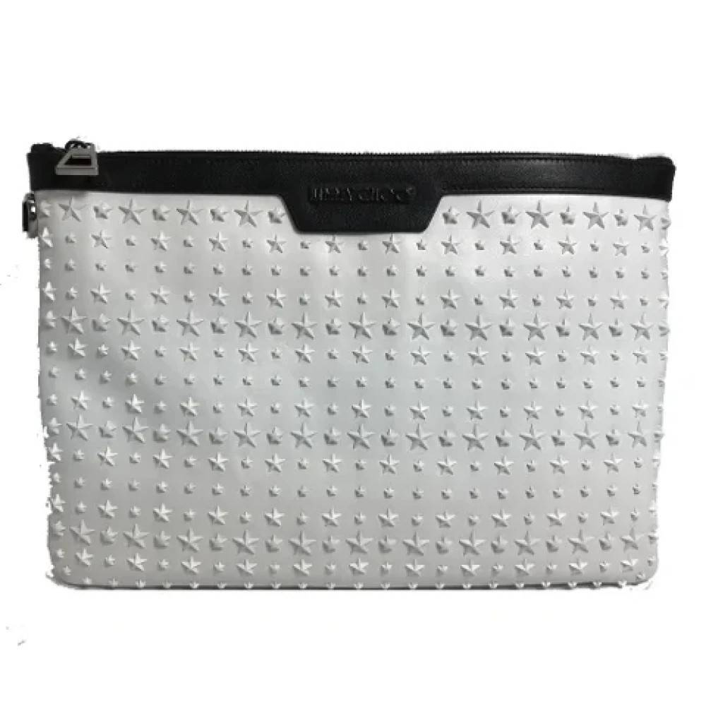 Jimmy Choo Pre-owned Pre-owned Clutch taske - Vintage - Dame - Hvid - ONE SIZE - Læder