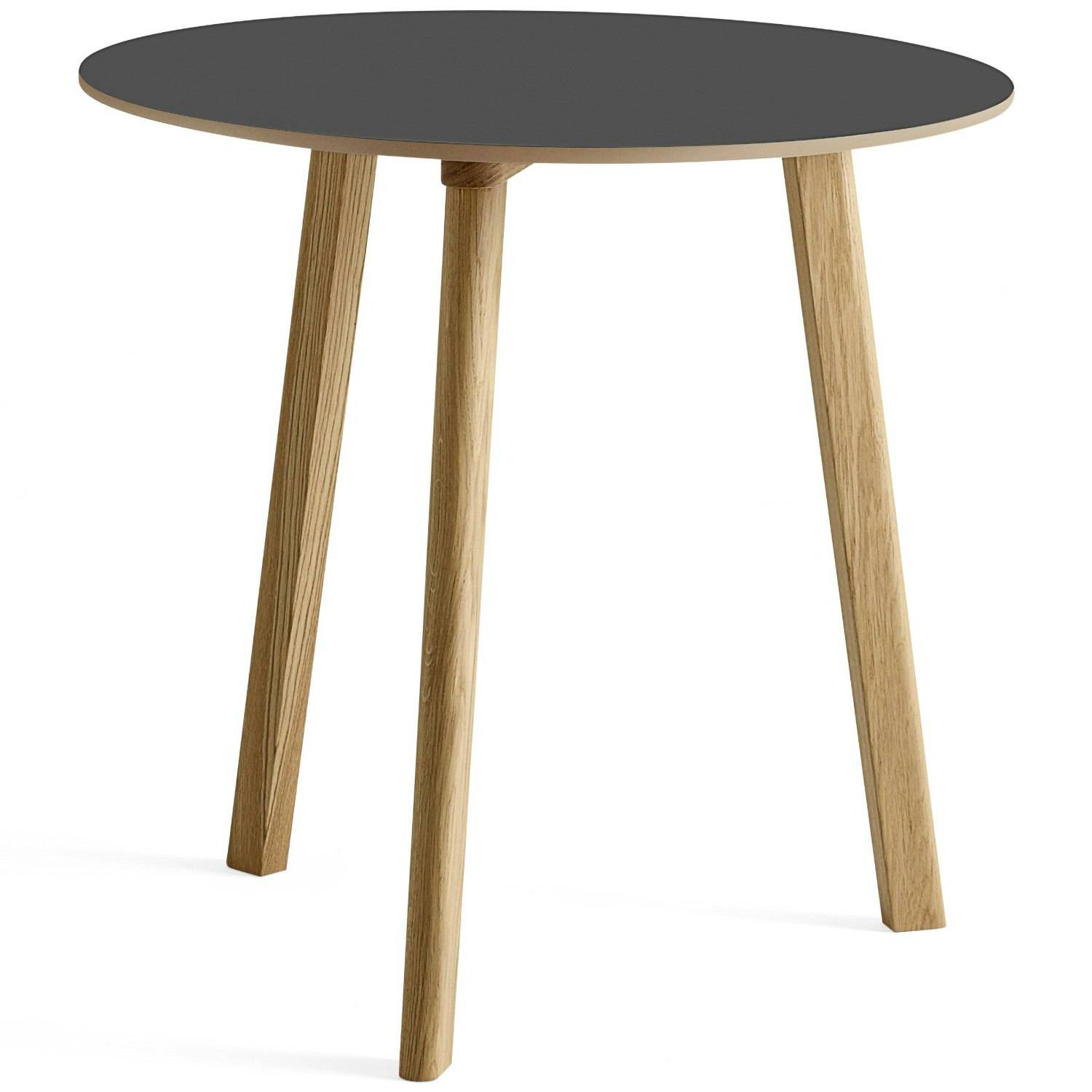 Hay Cph Deux 220 2.0 Bord Ø75 Cm / Vandbaseret Lakeret Eg - Spisebord & Barbord Laminat Stone Grey - AE853-A327-AR36.