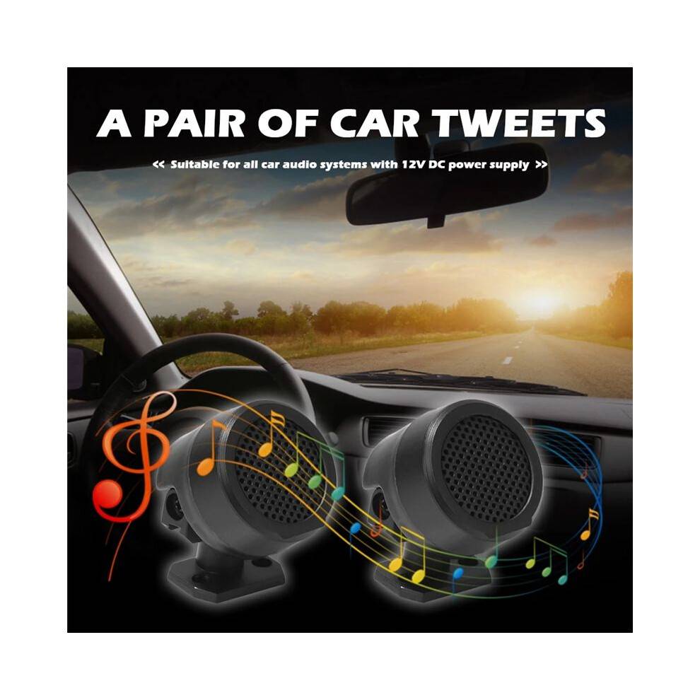 4Pair 91dB Universal Automotive Audio Speakers 12V 500W Super Power Audio Sound Loud Black Dome Car Tweeters Speakers