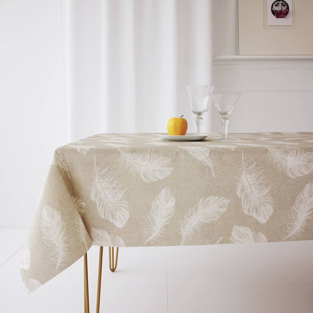 Feathers Beige Vaxduk