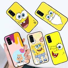 Black Case for Samsung Note 20 Lite S24 Ultra S23 A03 A05 A06 A11 A71 A15 A16 A13 A24 A25 A33 A52 A53 A50 M55 M35 Plus S-38 Cute Spongebob Samsung A33 5G hjort