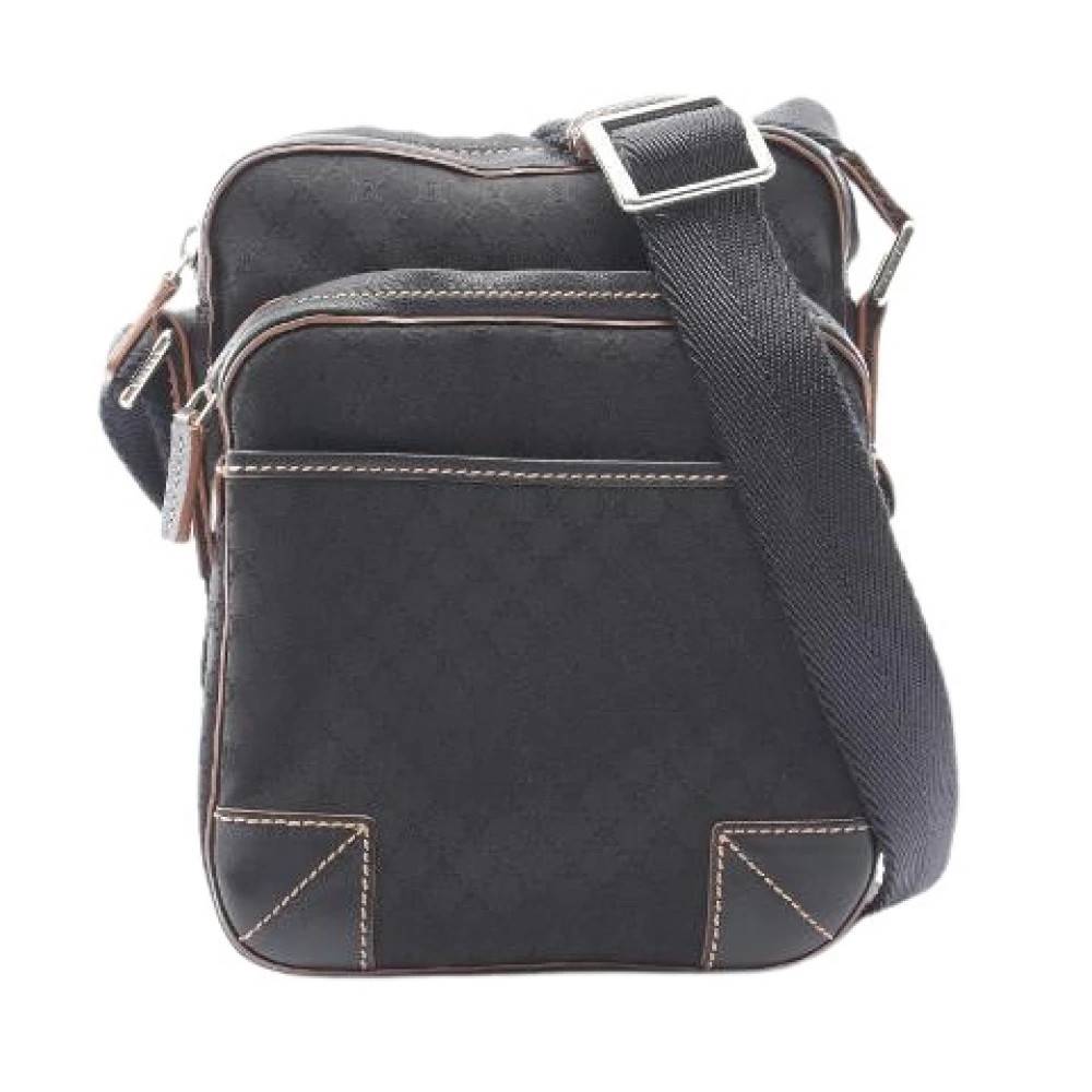Celine Vintage Pre-owned Macadam Canvas Leather Shoulder Bag - Vintage - Dame - Sort - ONE SIZE - Uld