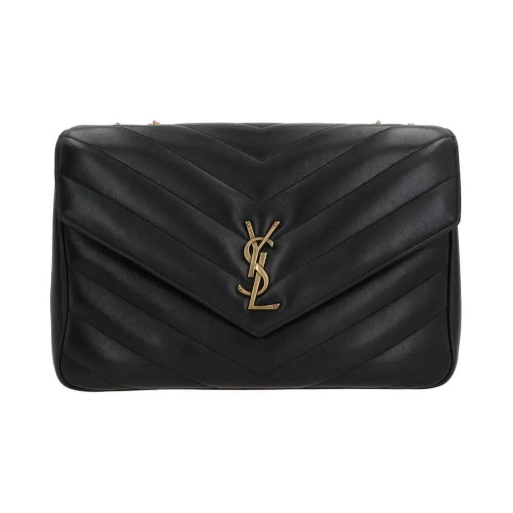 Saint Laurent Loulou Stor Taske - Tasker - Dame - Sort - ONE SIZE - Uld