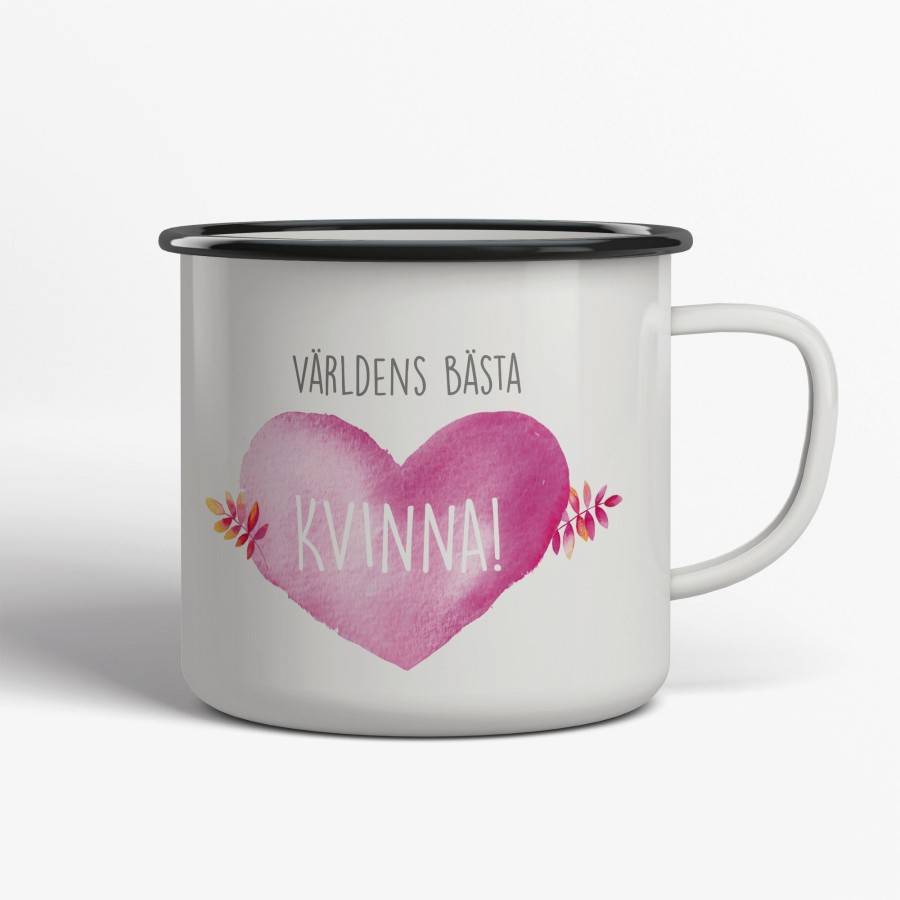 Världens Bästa Kvinna Emaljmugg