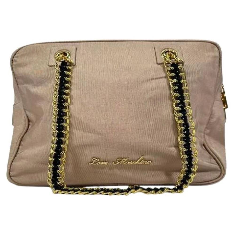 Moschino Pre-Owned Pre-owned Bomuld skuldertasker - Tasker - Dame - Beige - ONE SIZE - Bomuld