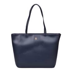 Tommy Hilfiger, Taske, Dame, Blå, ONE SIZE, Polyester, Polyester Tote Taske med Lynlås