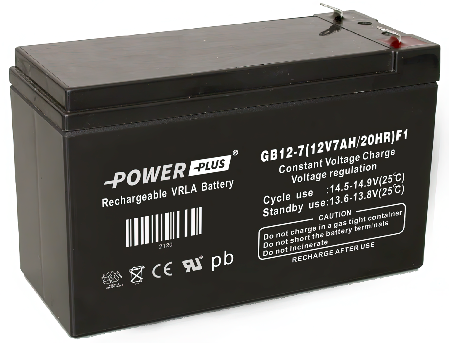 Power Plus Agm-batteri 12V 7Ah