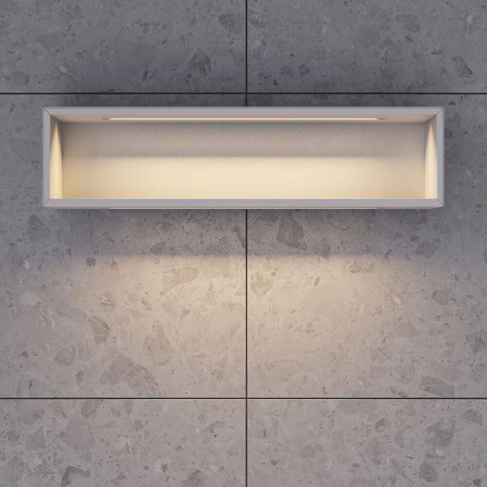 Invändig LED belysning samt LED belysning under hylla inkl., B 80 cm x H 2 cm x D 2 cm
