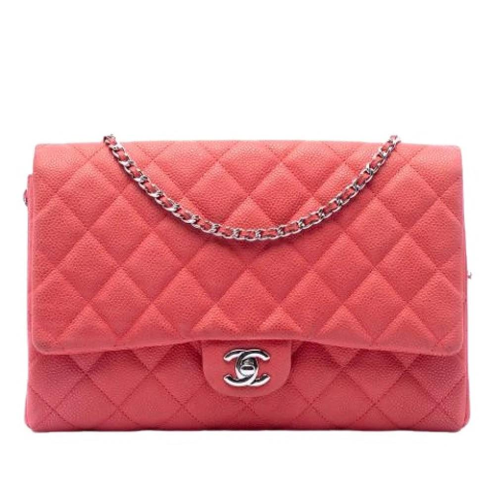 Chanel Vintage Pre-owned Vintage Quilted Shoulder Bag - Vintage - Dame - Lyserød - ONE SIZE - Uld