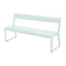 Fermob - Bellevie Bench with Backrest Ice Mint A7 - Havebænke - Pagnon & Pelhaître - Blå - Metal