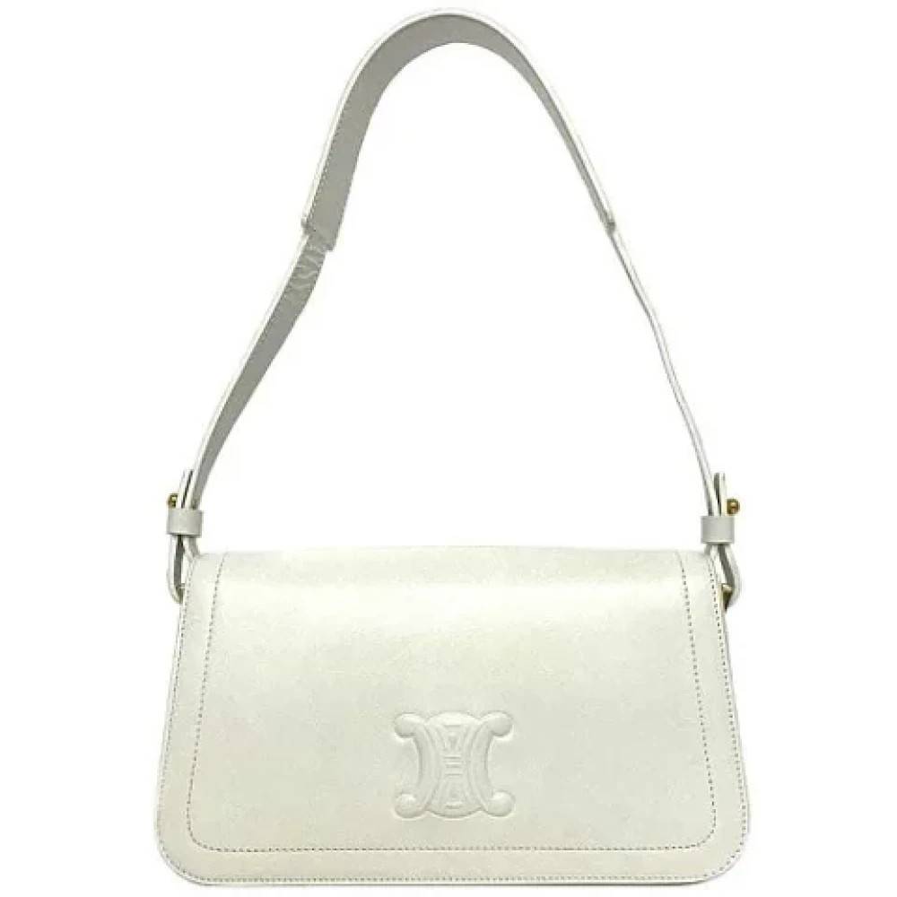 Celine Vintage Pre-owned Laeder celine-tasker - Vintage - Dame - Hvid - ONE SIZE - Uld