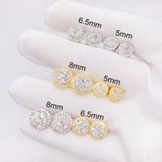 Pass diamond tester hot selling custom sterling silver  fine jewelry  diamond vvs moissanite earrings for women