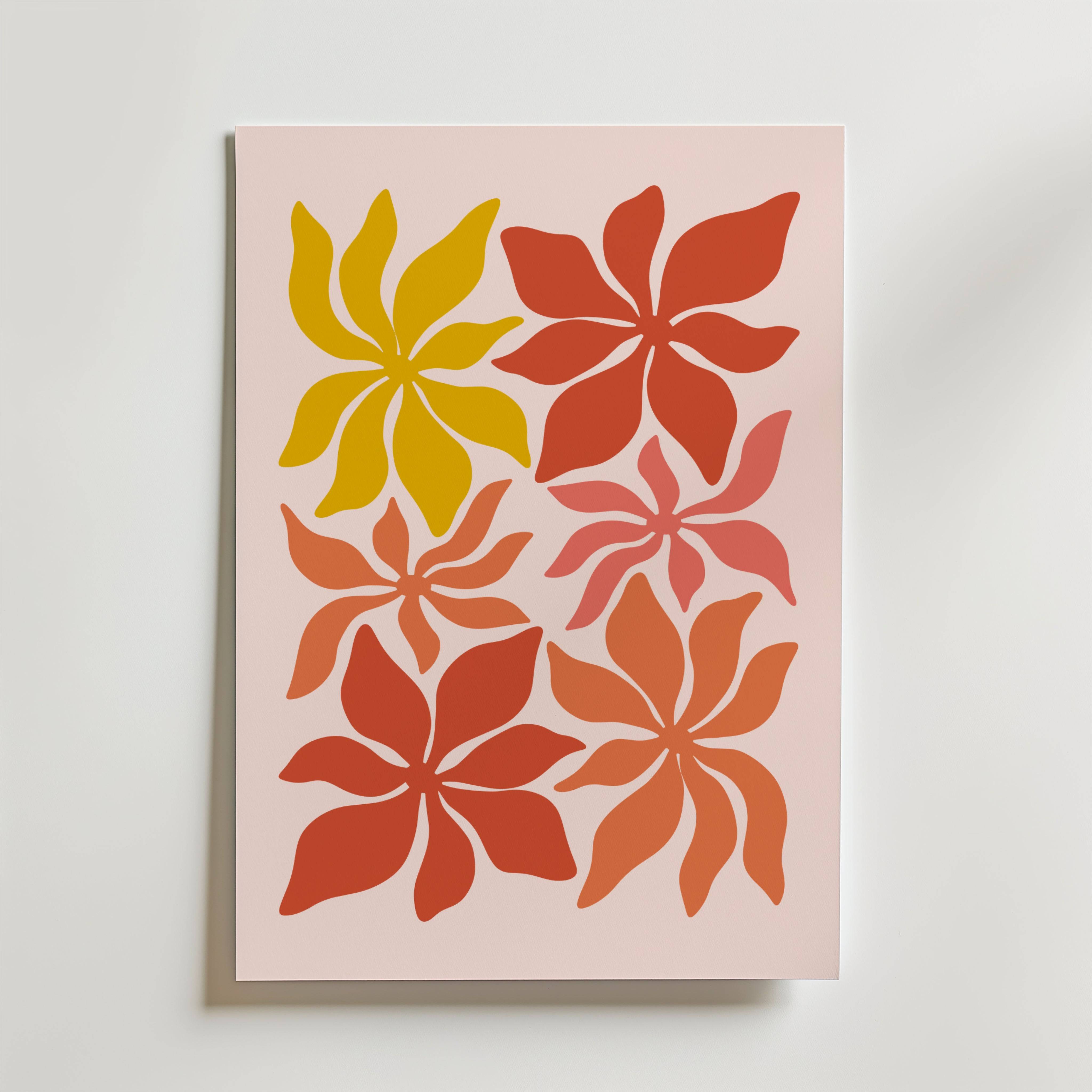 Sunset Petals Poster - Premium Canvas 50x70 cm