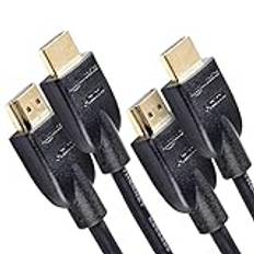 Amazon Basics 4K-HDMI-Kabel, 1.8 m, 18 Gbit/s Highspeed mit Ethernet, 4K@60Hz, 2 Stück, 2160p, Schwarz