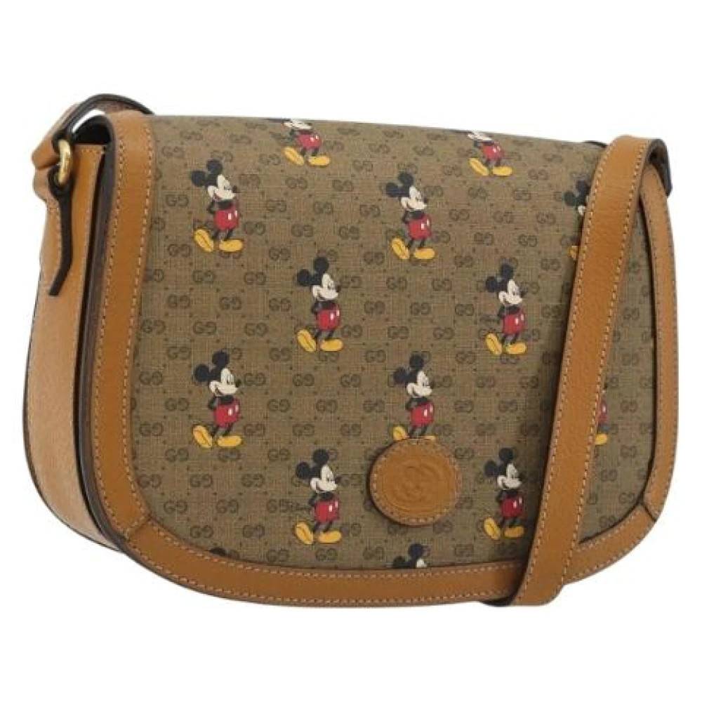 Gucci Vintage - Pre-owned Micro Small GG Canvas Shoulder Bag Vintage - Dam - ONE Size - Läder