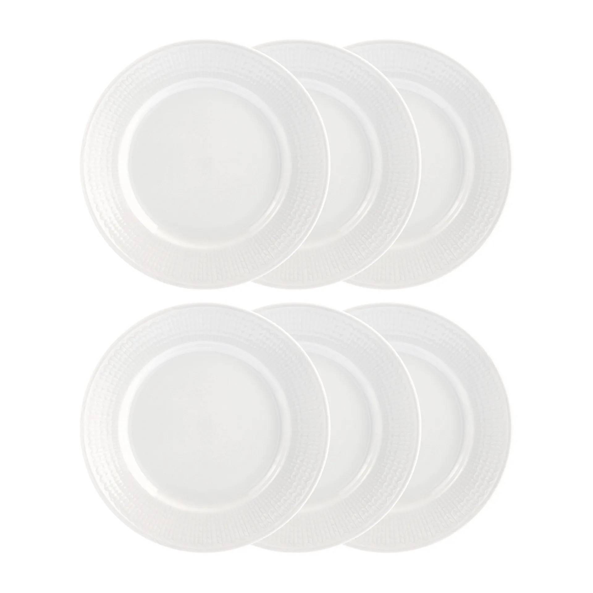 Rörstrand Swedish Grace tallrik 21 cm, 6-pack snö (vit)