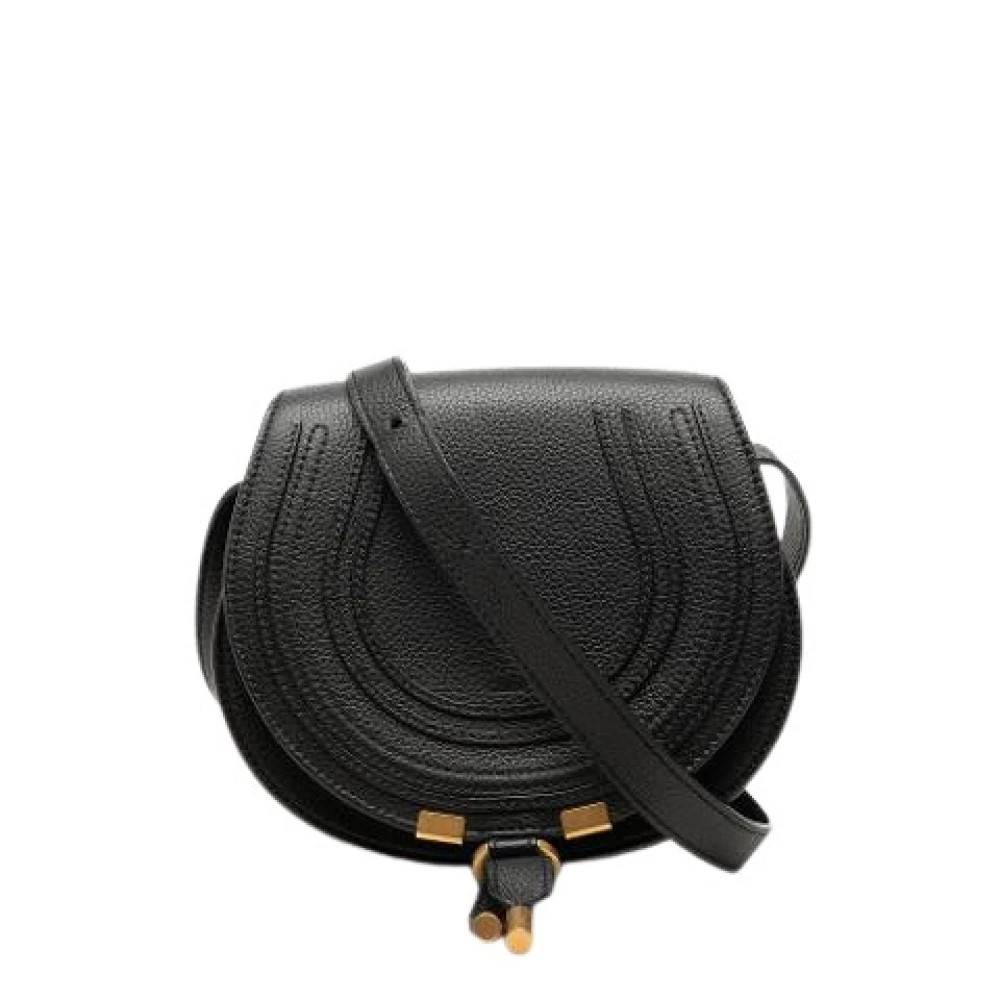 Chloé Pre-owned Pre-owned Marcie Saddle Crossbody Bag - Vintage - Dame - Sort - ONE SIZE - Uld