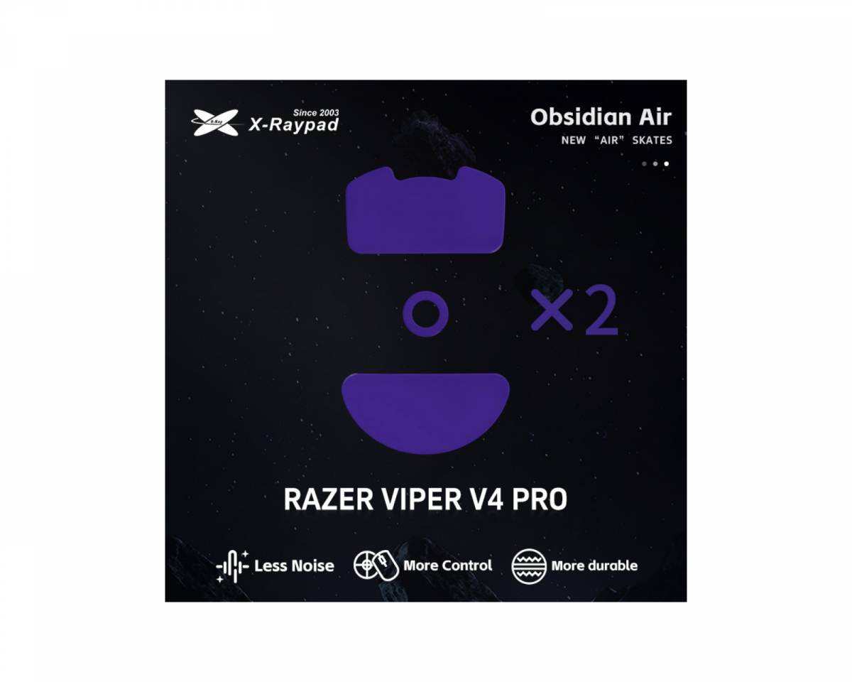 X-raypad Obsidian Air Mouse Skates til Razer Viper V4 Pro