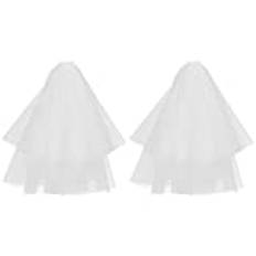 ifundom Bröllop Pannband 2 Pack Bride Wedding Veil Veils For Brides Bride Wedding Veil Wedding Veil Mesh Fingertip Brud Veils Brudslöjor För Bröllop