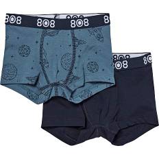 808 børne 2-pak boxershorts str. 6 år - blå (På lager i butik)