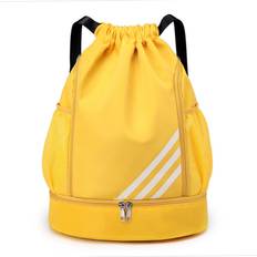 1st Sports Dragsko Rem Fick Ryggsäck Stor Kapacitet Sport Fotboll Basketväska Dragsko Stängning Design One Size gul