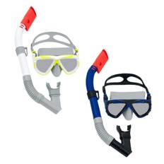 Bestway Junior Mask och Tube Set Anatomisk Rem Blandad Färg +7 År Strand och Pool 24035