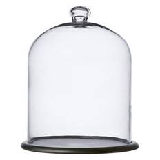 Glaskupa med fat - Ø30 x H38 cm