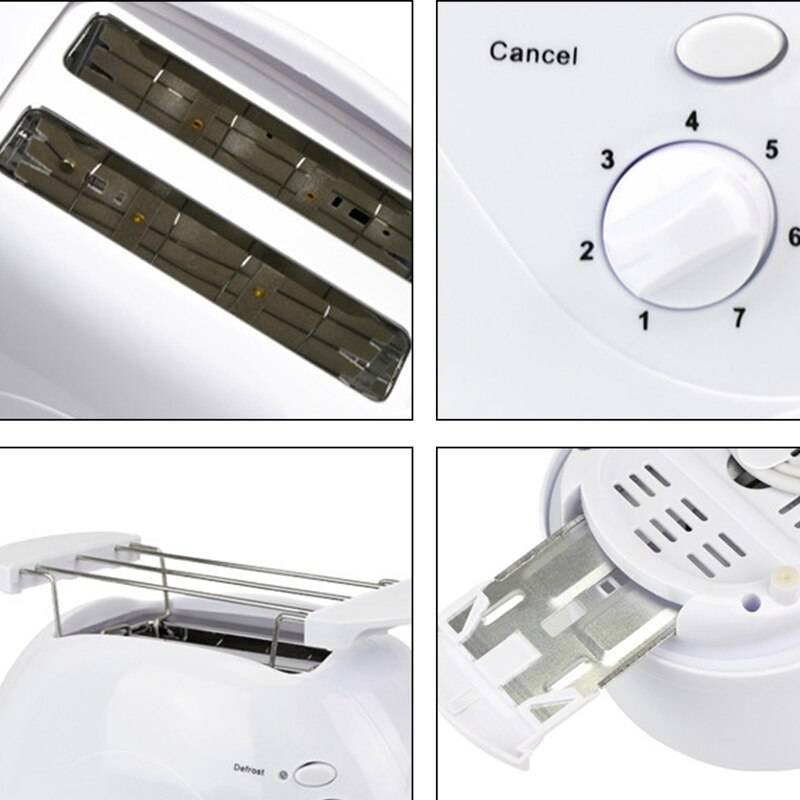 Elektrisk brödrost automatisk bröd bakmaskin toast smörgås grill ugn maker 2 skivor hushåll för frukost eu plug