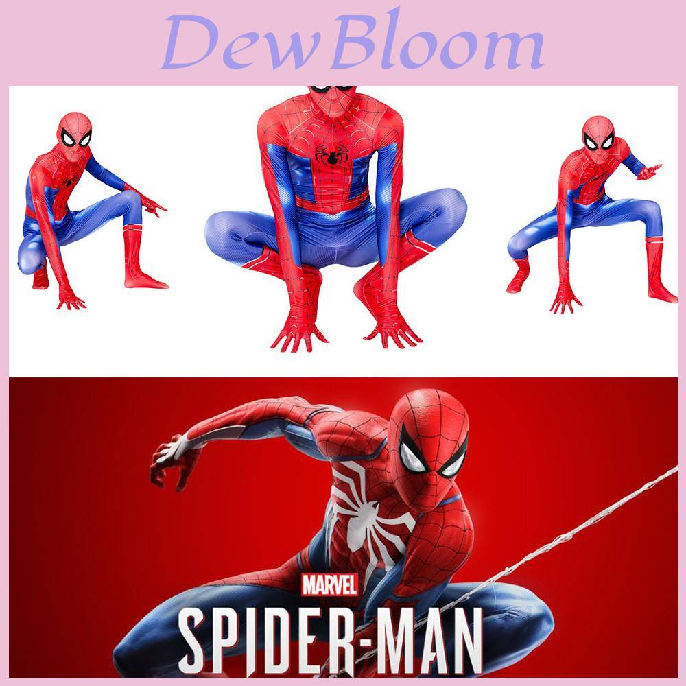 Spider-Man Peter Parker Cosplay Kostym Bodysuit Jumpsuit För Vuxna Och Barn cm