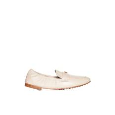 Tory Burch, Sko, Dame, Beige, 40 EU, Uld, Off-White Logo-Plaque Loafers