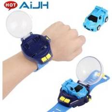 AiJH Hot Mini Electronic RC Car Cute Cartoon Watch Mini Watch Remote Control Car Rechargeable 2.4G RC Car For Kids Toy