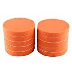 Qiilu Car Polishing, 10Pcs 6"(150mm) Sponge Car Polisher Buffer Buffing Pad Polishing Buffing Waxing Pad Kit Tool For Car Polisher Buffer Orange