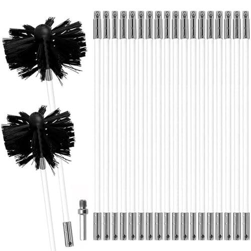 MOCNT skorsten rengöringsborste kit nylon roterande kanal