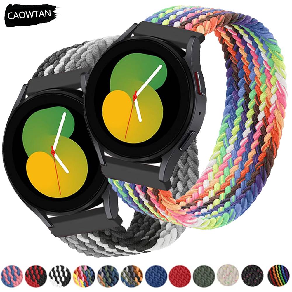 Braided Solo Loop for Samsung Galaxy Watch 7 6 5 4 Strap 44mm 40mm Correa Bracelet Galaxy Watch 6Classic Band 43 47mm 5Pro 45mm