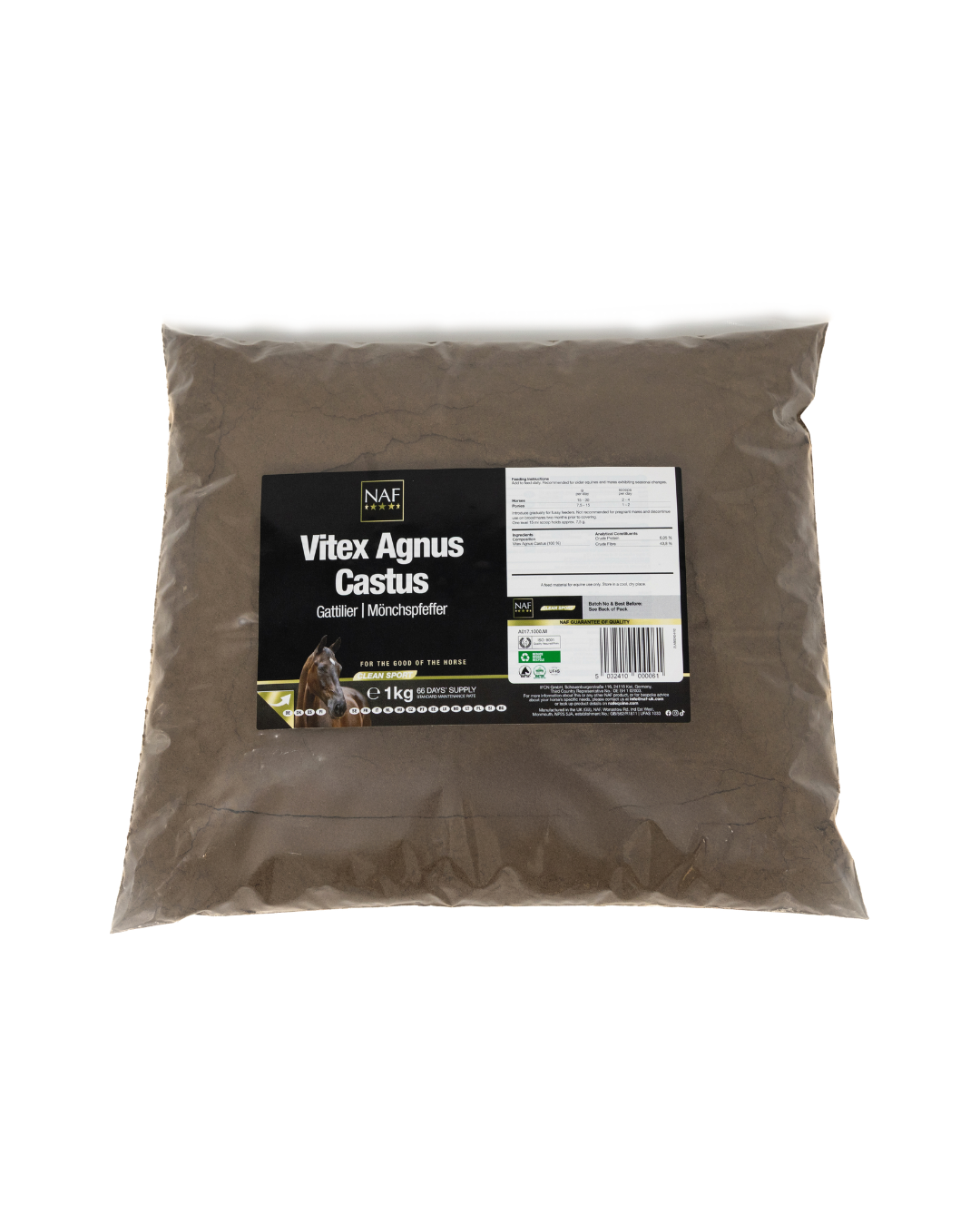 NAF - Vitex Agnus Castus Powder - 1 kg - Klar til levering