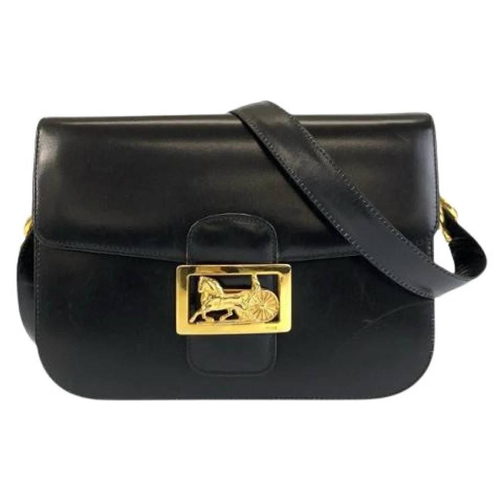 Celine Vintage Pre-owned Læder Skuldertaske - Vintage - Dame - Sort - ONE SIZE - Uld