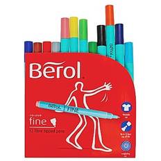 Fiberpenna BEROL Colourfine 12 färger