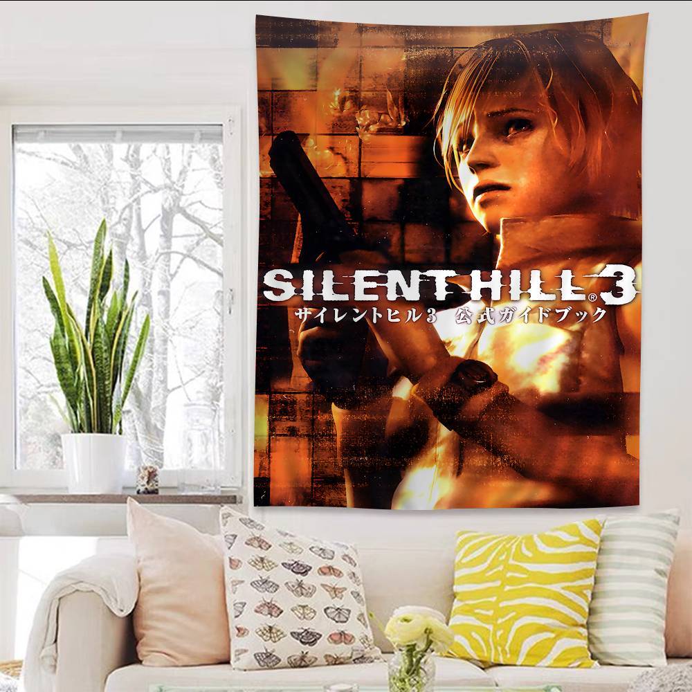 Silent Hill 2 Spelfilm Tryckt Stor Väggbonad Indisk Buddha Väggdekoration Häxkonst Bohemisk Hippie Väggkonst Dekor
