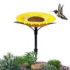 Sunflower Bird Feeder - Fågelmatare För Utomhusbruk | Utomhus Fågelbadsmatare Skål För Vilda Fåglar | Ekorrsäker Solrosfågel Utomhusmatare Med Påle