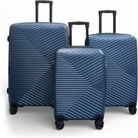 Valise rigide bleue Valise robuste à 8 roues pour cabine