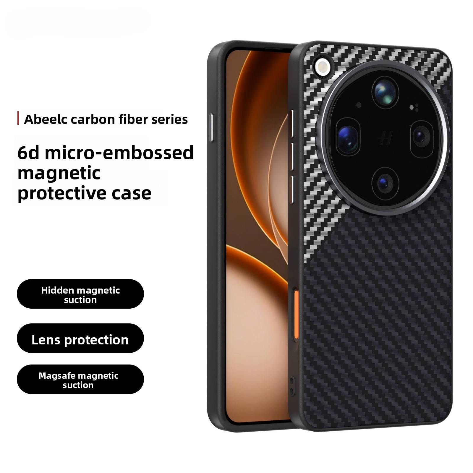 For Magsafe Magnetic Wireless Charge Phone Case for Oppo Find X9 Ultra X9 X8 Pro X8S+ Carbon Fiber Leather Protective Cover