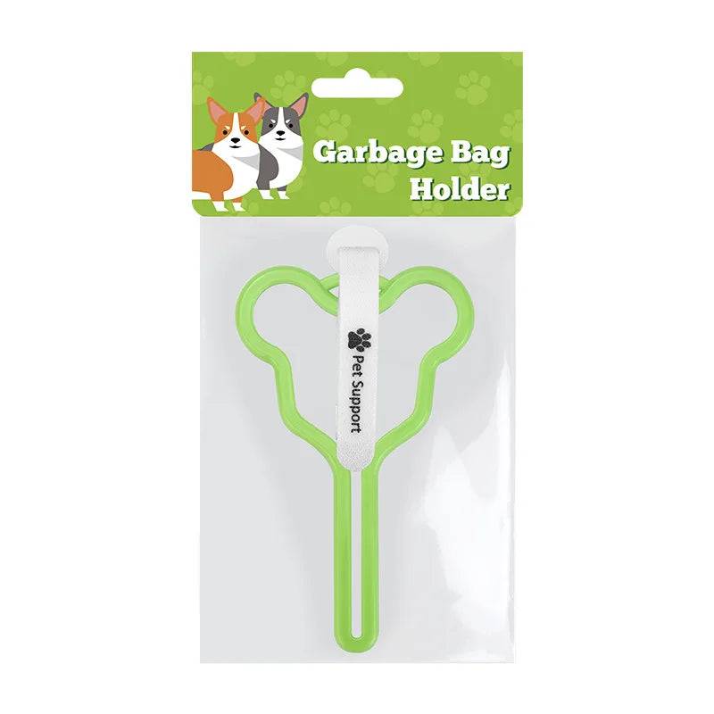 Hands-Free Dog Poop Bag Dispenser with Clip - Green