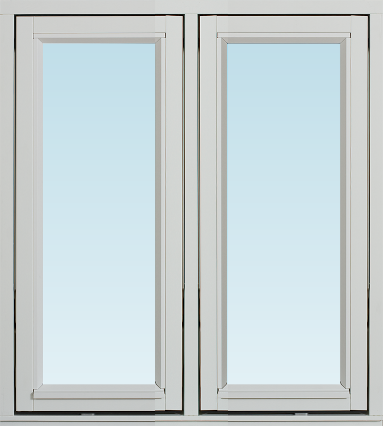 Svenska Fönster SF vridfönster  980x980mm 2-luft, insida trä utsida trä, 3-glas  (10x10)