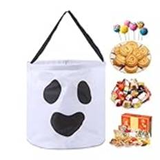 ETUCYNG Light Up Halloween Candy Bag,LED Halloween Candy Bags, Skräckfestfavoritväskor, Trick or Treat-väska Halloween-väskor, återanvändbar godishink för barn tonåringar