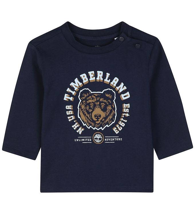 Timberland Bluse - Navy m. Print - Timberland - 1 år (80) - Bluse