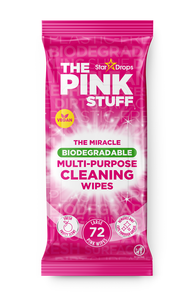 Rengöringsduk The Pink Stuff Multipurpose Wipes, plastfri, 72 st