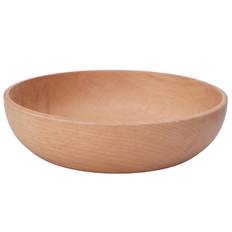 Round Wooden Bowl Household Beech Wood Bowl for Serving Salad Fruit Dip Sauce Snack Rice Pasta S