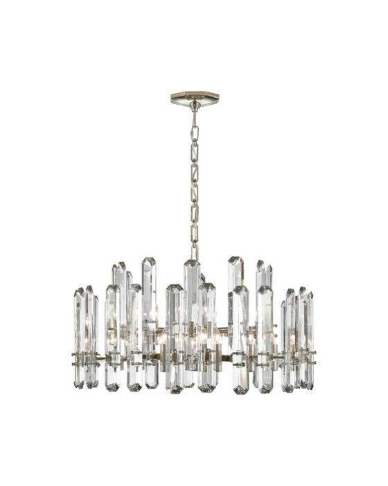 Bonnington Large Chandelier Polished Nickel