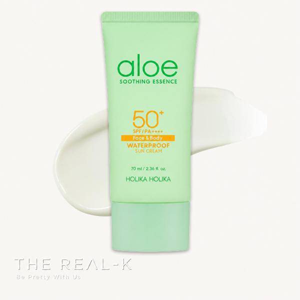 Holika Holika Aloe Lugnande Essens Vattentålig Solkräm SPF50+ PA++++ 70ml (3 alternativ)